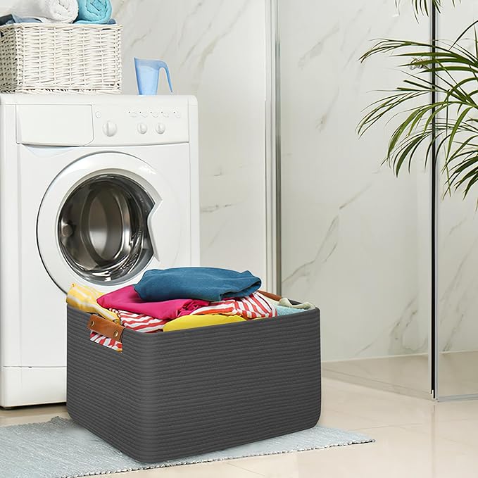 Large Collapsible Laundry Basket, Clothes Hamper - Image 6
