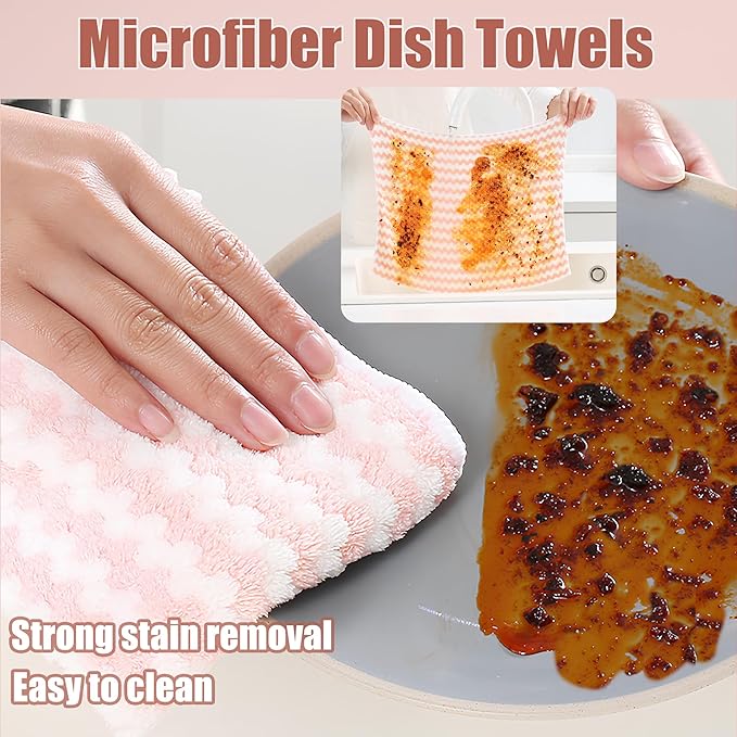 Microfiber Cleaning Cloth, Super Absorbent 12 Pack Dish Towels - Image 2
