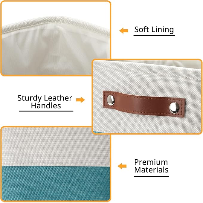 DULLEMELO Foldable Storage Cubes 11 x 11 Organizer Bins, Canvas Storage Bins - Image 6