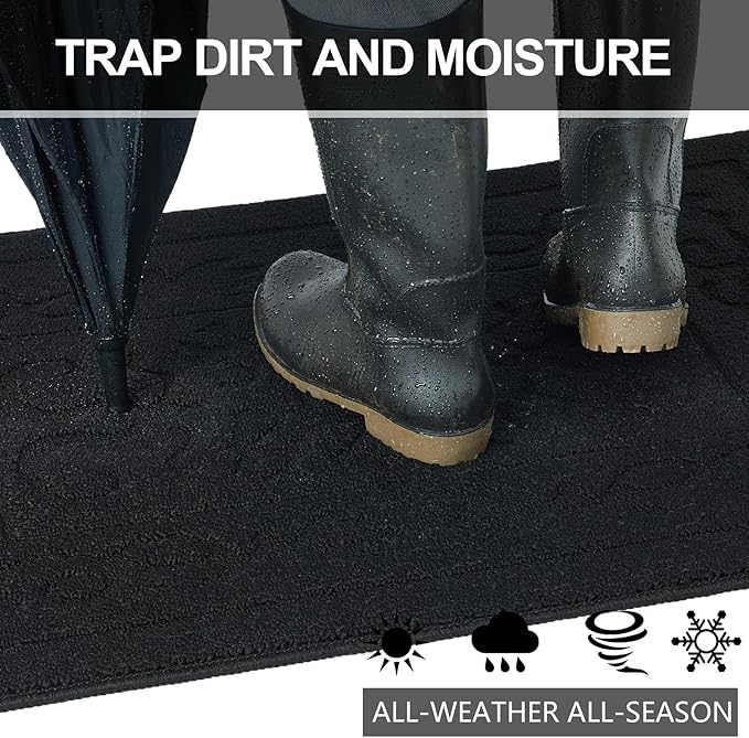 FONEYI Indoor Door Mat 24" x 36", Dirt Trapper Door Mats Non-Slip Entryway Rugs - Image 4
