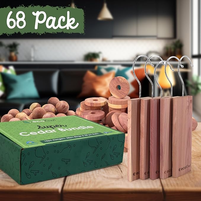 ecoKiwi Cedar Blocks for Clothes Storage Super Bundle Box - Image 5