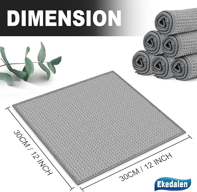 Microfiber Cleaning Cloth Waffle Weave - Image 7