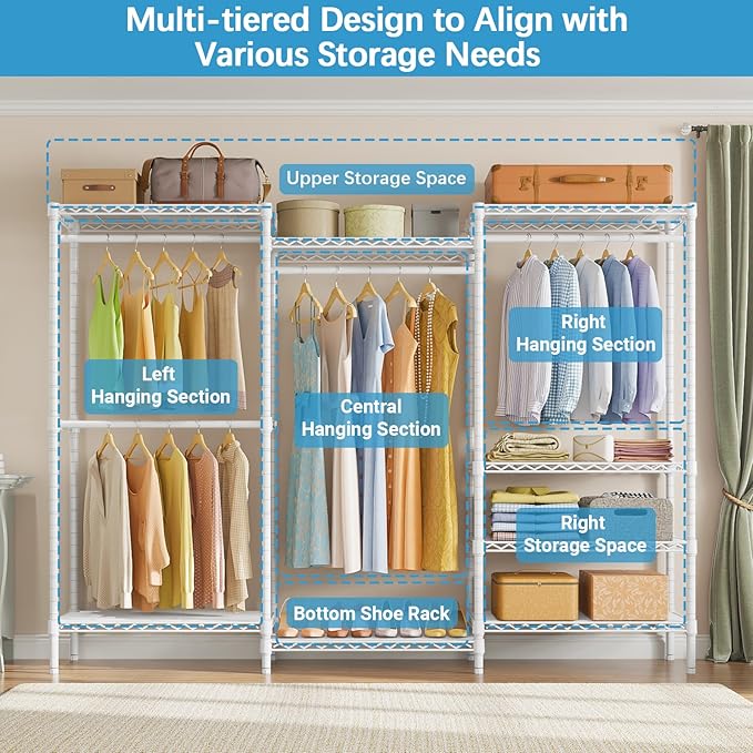 VIPEK V5 Plus Portable Closet Wardrobe Heavy Duty Clothes Rack, Large Free - Image 8