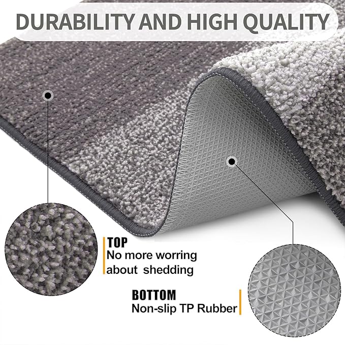 Kitinjoy Indoor Outdoor Door Mat, 30x17 Non-Slip Absorbent Dirt Trapper - Image 3