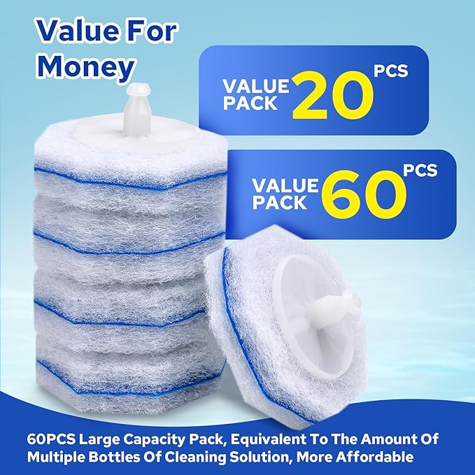 Cecailin® 60pcs Disposable Toilet Brush. Bathroom Cleaning. Disposable Bowl - Image 4