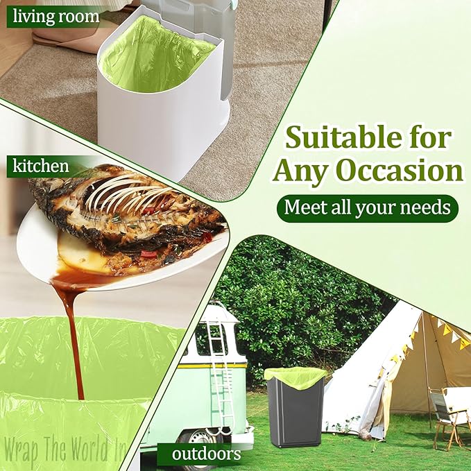10-13 Gallon Compostable Trash Bags Handle-Tie, Heavy Duty Thick 0.87 Mil - Image 5