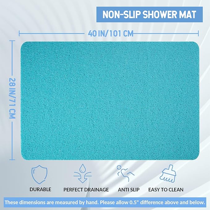 Non-Slip Bathtub Mat, Anti Slip Shower Mat, Fast Drying Bathtub Mats, Foot - Image 2