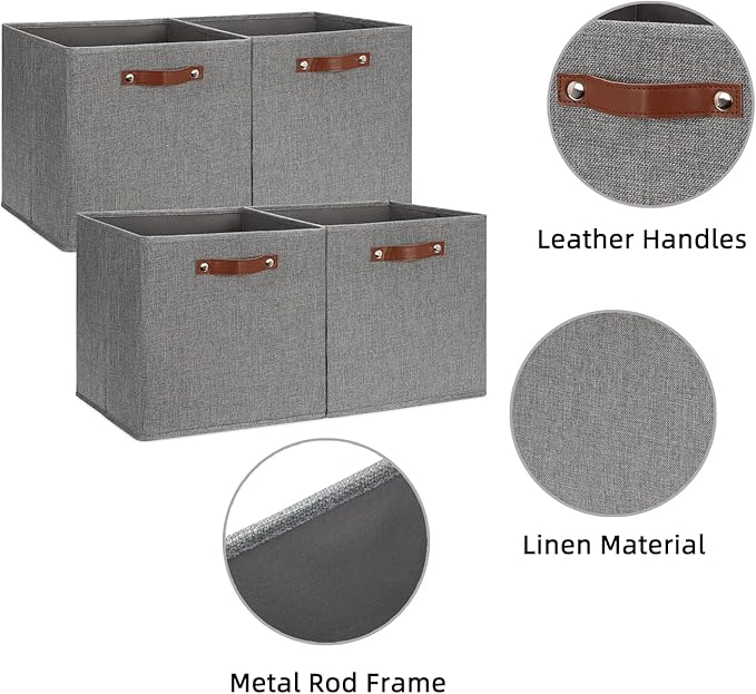 HNZIGE Fabric Storage Cubes Bins Baskets - Image 2