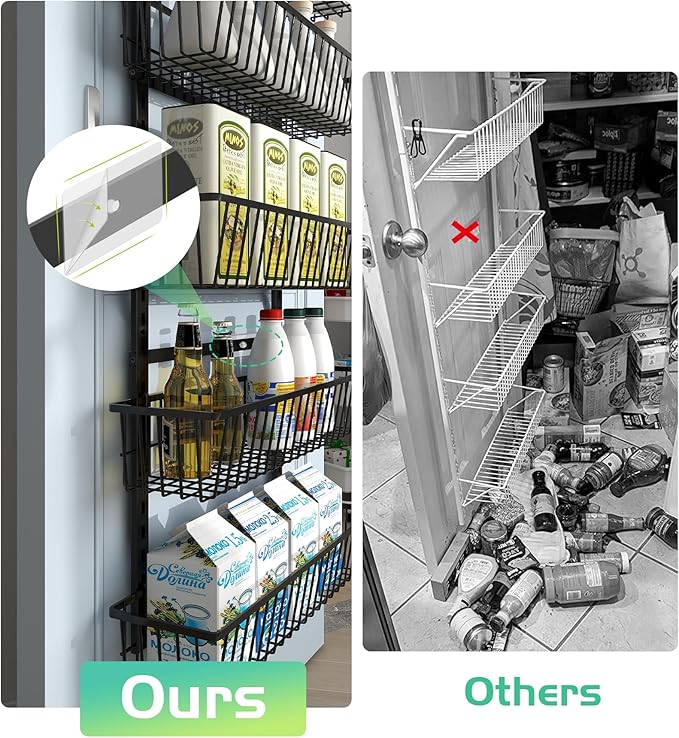 Over The Door Pantry Organizer, Pantry Organization and Storage, 6-Tier Deep - Image 4