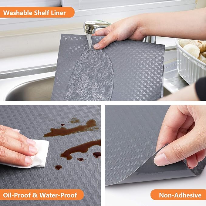 Shelf Liners for Kitchen Cabinets, Waterproof and Oil-Proof Kitchen Cupboard - Image 4