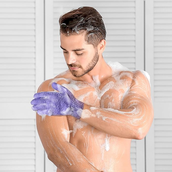 Evridwear Exfoliating Dual Texture Bath Gloves - Image 7