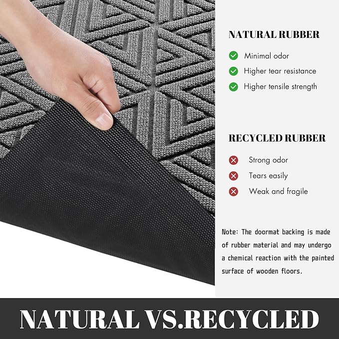 Yimobra Large Door Mat 47x32, All-Weather Waterproof Non-Slip Welcome Matt - Image 4