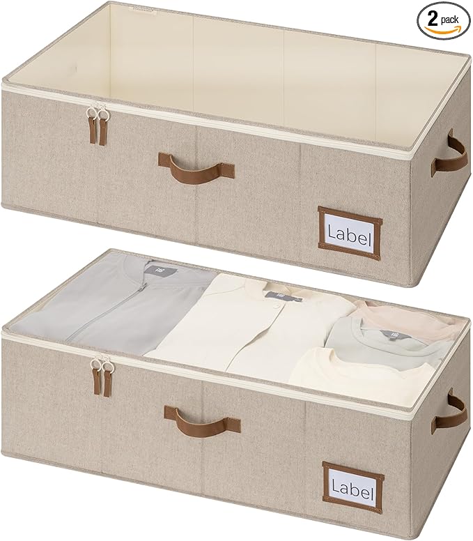 StorageWorks Under Bed Storage Bins, 90L Clothes Organizer by StorageWorks