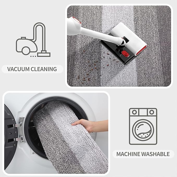 Kitinjoy Indoor Outdoor Door Mat, 48x32 Non-Slip Absorbent Dirt Trapper - Image 5