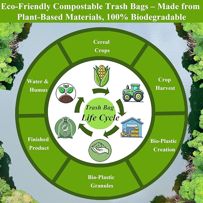 C Crystal Lemon 50 Count Biodegradable Kitchen Food Waste Bags - Image 9