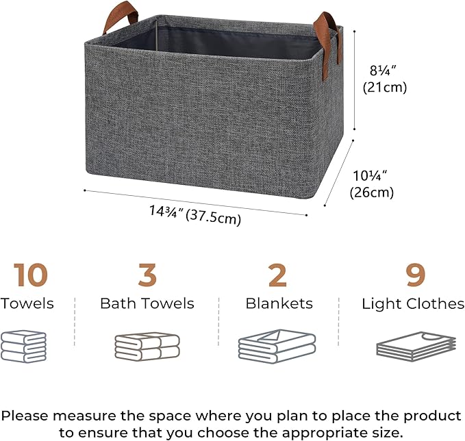 GRANNY SAYS Storage Baskets for Shelves, Closet Organizer Bins, Clothes Storage - Image 6