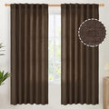YoungsTex Dark Brown Linen Curtains by YoungsTex