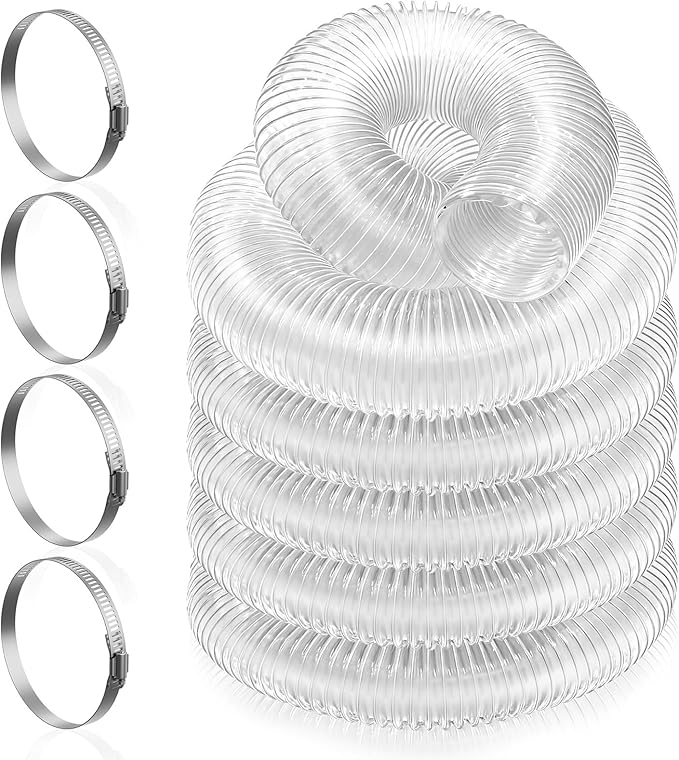 Hon&Guan 2 1/2" x 20' Dust Collection Hose, Flexible Clear Odorless PVC Dust by HonGuan