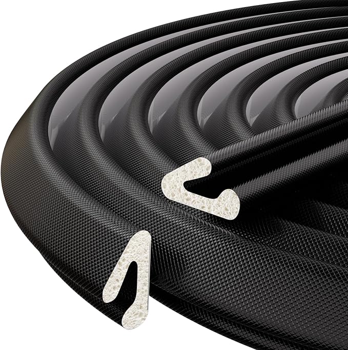 V-Shaped Weather Stripping Door Seal, 33FT Draft Stopper by VANNESSE