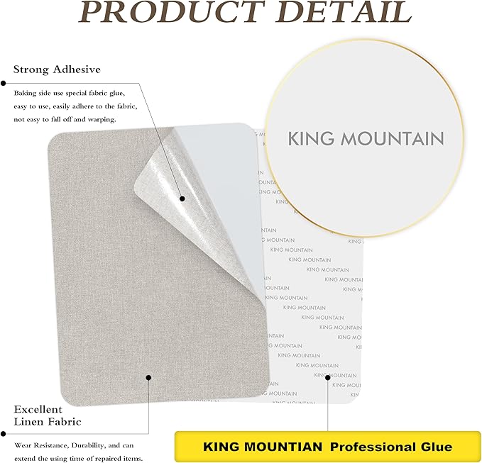 Fine Linen Repair Patches, Self-Adhesive Linen Fabric Patches, 8X11 inch Extra - Image 2
