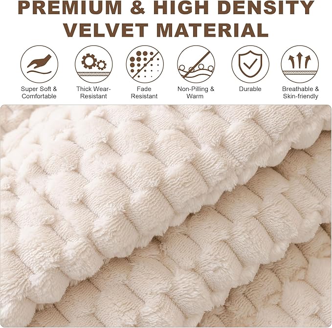 OTOB Couch Covers for 3 Cushion Sofa Pet Friendly, All Seasons Non Slip Plush - Image 2