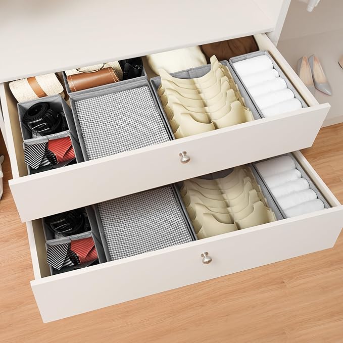 Cupic Cupid Drawer Organizer, Dresser Organizers, Foldabe Drawer Organizer - Image 6