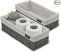 Brookstone Wicker Shelf Storage Basket Decorative Shelf Bin, bathroom by Brookstone