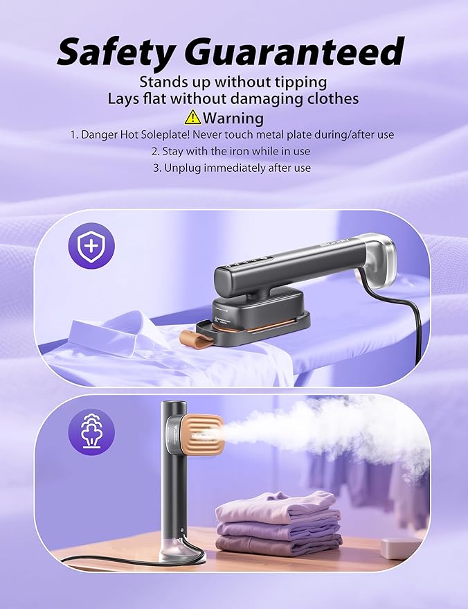 Sundu Steamer for Clothes, 15s Fast Heat-up Handheld Garment Steamer, 35mins - Image 6