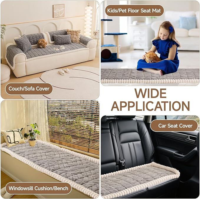 OTOB Couch Covers for 3 Cushion Couch Sofa Pet Friendly, Washable & Non Slip - Image 8
