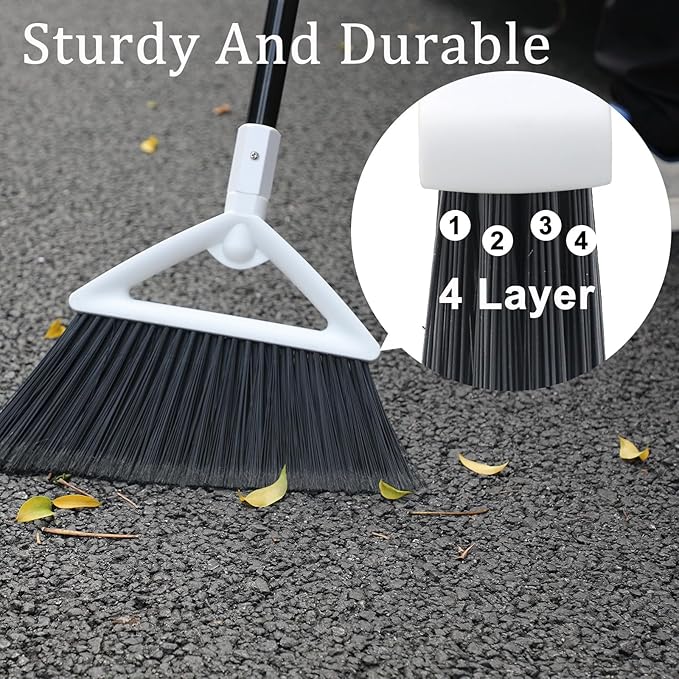4 Pack Outdoor Indoor Broom, Brooms - Image 4
