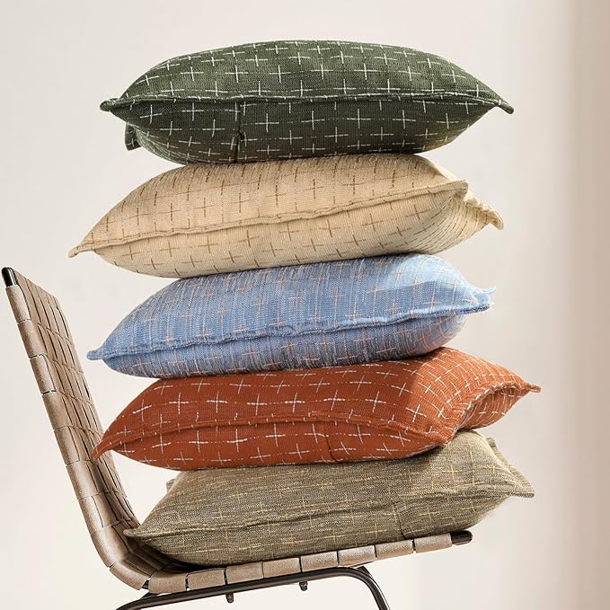ZWJD 12x20 Pillow Covers Set of 2 Soft Polyester Textured Pillow Covers - Image 5