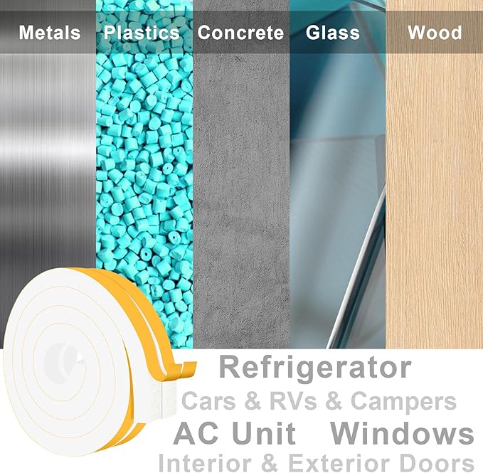 Weather Stripping Door Seal Strip, Strong Adhesive Doors and Windows Insulation - Image 6