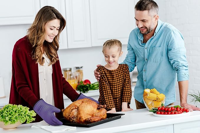 KITCHEN PERFECTION XL Silicone Smoker Oven Gloves -Extreme Heat Resistant BBQ - Image 5