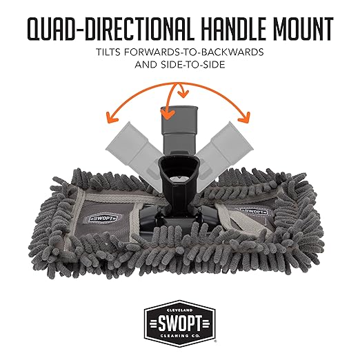 SWOPT 12” Microfiber Dust Mop Head w/Refill — Cleaning Head Interchangeable - Image 9