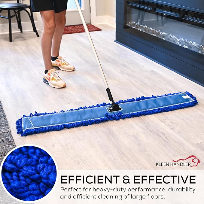 Kleen Handler 48 inch Microfiber Dust Mop | Extra Large Washable Commercial Mop - Image 8