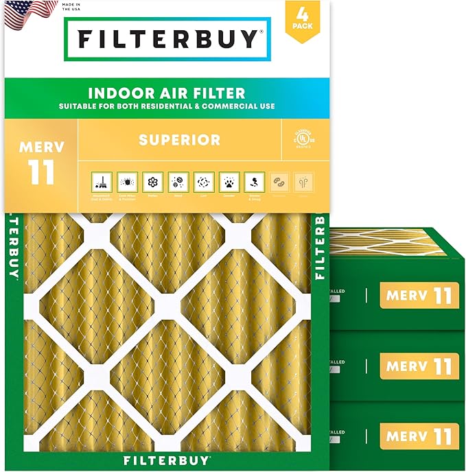 Filterbuy 20x23x4 Air Filter MERV 11 Allergen Defense Replacement, by Filterbuy