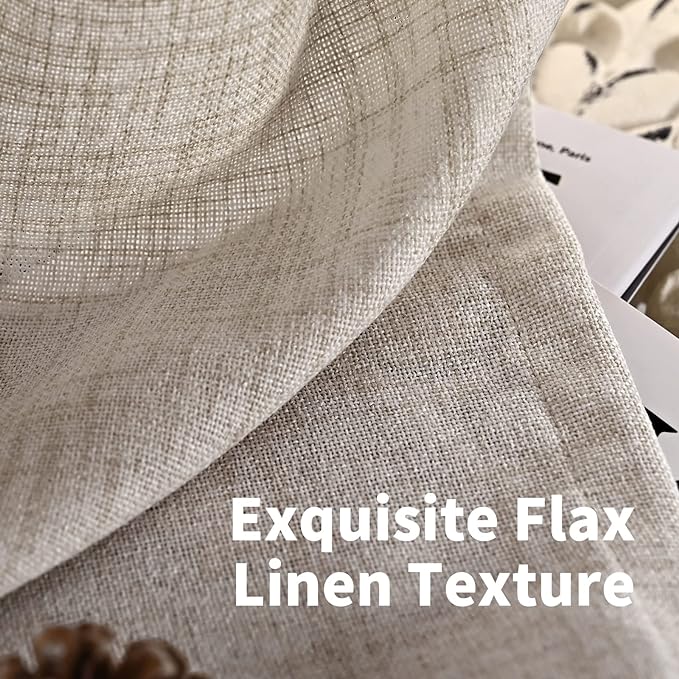 YoungsTex Natural Linen Curtains 90 Inches Long - Image 4