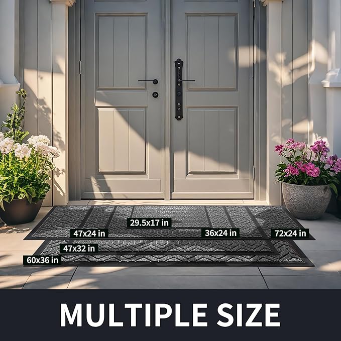 Yimobra Large Door Mat Outside Entrance 47x32, Waterproof Heavy Duty Outdoor - Image 2