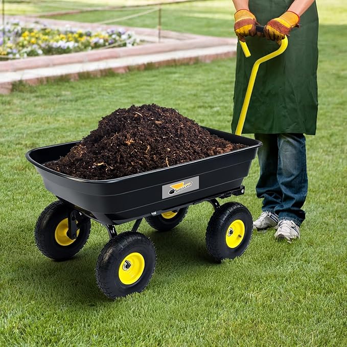 Garden Dump Cart, Heavy-Duty Utility Wagon - Image 6