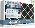 BNX TruFilter 16x25x1 MERV 12 Odor Defense AC Furnace Air Filter by BNX