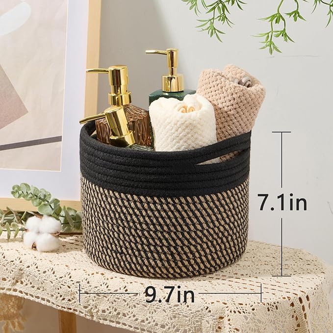 Small Basket for Organizing | Cube Shelf Closet Storage Baskets | 9.7×9.7×7.1” - Image 3