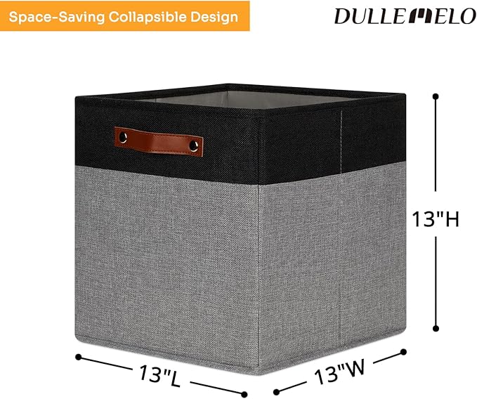 DULLEMELO 13x13 Storage Cubes, Collapsible Sturdy Cube Storage Bins - Image 2