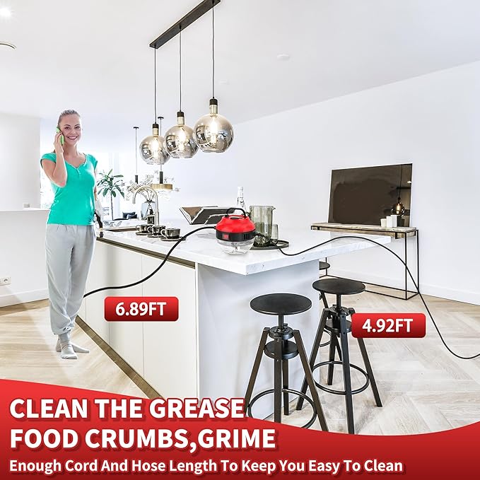 Portable Handheld Steam Cleaner, 2500W High Pressure Steam Cleaner - Image 7
