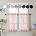 Aiyufeng Blush Pink Curtains Tiers 36 Inch Length 2 Panels Set, Airy by Aiyufeng