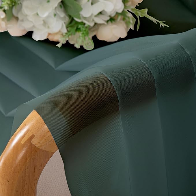 Chyhomenyc Sheer Valances for Windows 2 Pack, Small Window Curtains for Living - Image 5