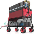 SUNNYFEEL Heavy Duty Collapsible Outdoor Utility Wagon Cart 500LB Capacity by SunnyFeelCamping