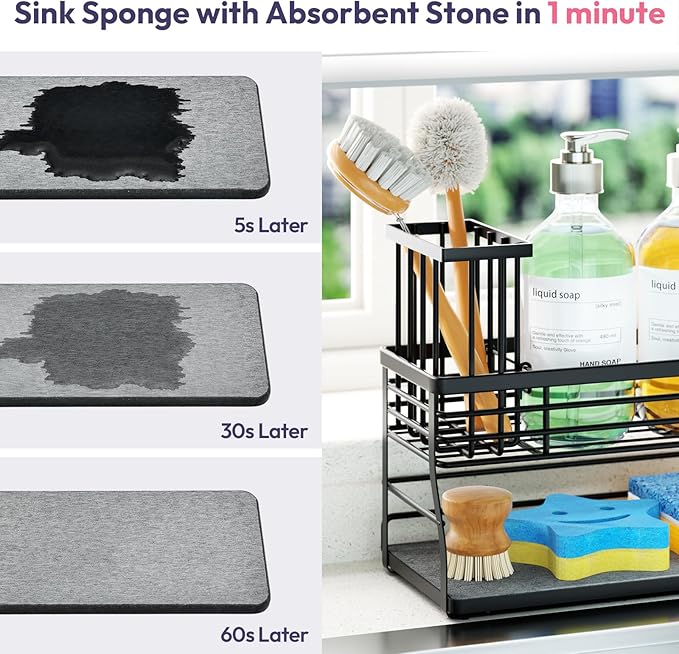 SWTYMIKI Sponge Holder for Kitchen Sink - Image 3