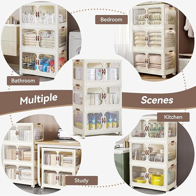 Multi-Purpose Stackable Plastic Storage Bins - Image 9