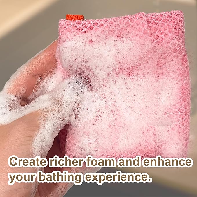 2 Pack Soap Bag Deep Roughness, Bar Soap Pouch Saver Pocket, Body Scrubber - Image 5