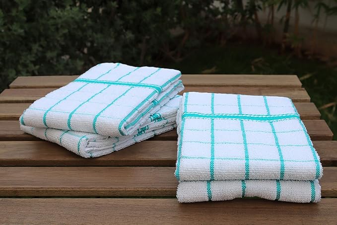 AMOUR INFINI Terry Cotton Kitchen Towels 4-Pack - Image 5